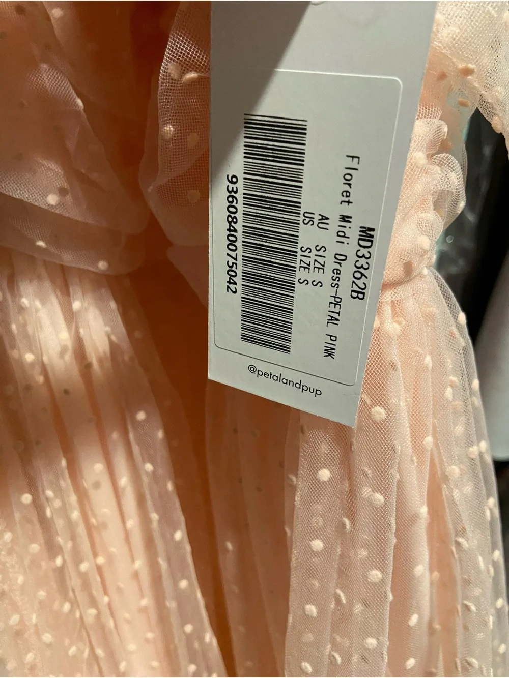 Petal & Pup - Pink Tulle Maxi Dress with Bow Straps - Picture 3 of 3